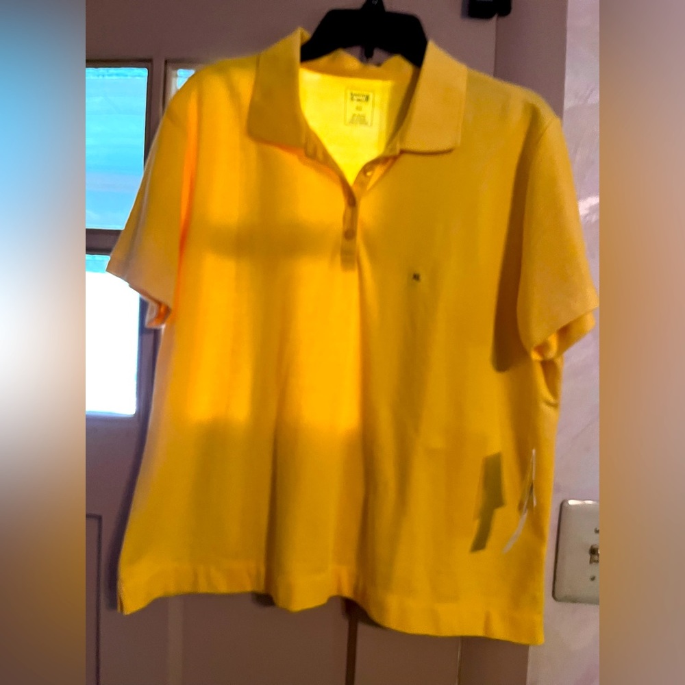 Extra large yellow polo shirt